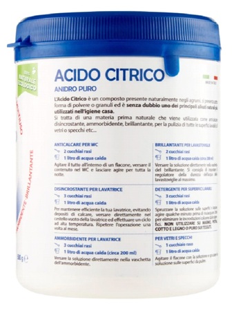 Etichetta acido citrico